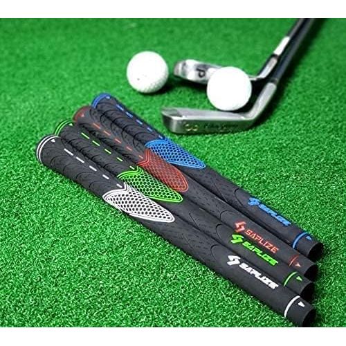  SAPLIZE 13 Golf Grips, Bundle A(Include Full Regripping Kit), Bundle B(Include 15 Tapes), 4Colors Available, Standsize/Midsize, Anti-Slip Rubber Golf Club Grips