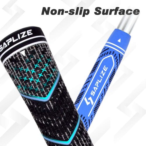  SAPLIZE 13 Golf Grips，4 Colors Available, with Tapes or with Sovlent Kit, Compound Hybrid Rubber Golf Club Grips, Standard/Midsize