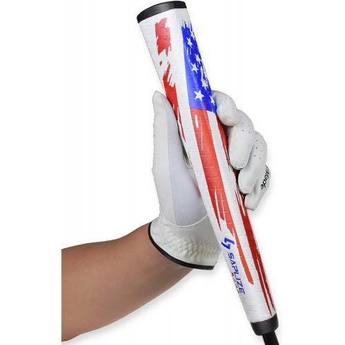  SAPLIZE Golf Putter Grip, Midsize, Lightweight Golf Grips, Pistol Shape Anti-Slip Pattern - Choose Between USA Flag Series, Excellent Push for Golfer