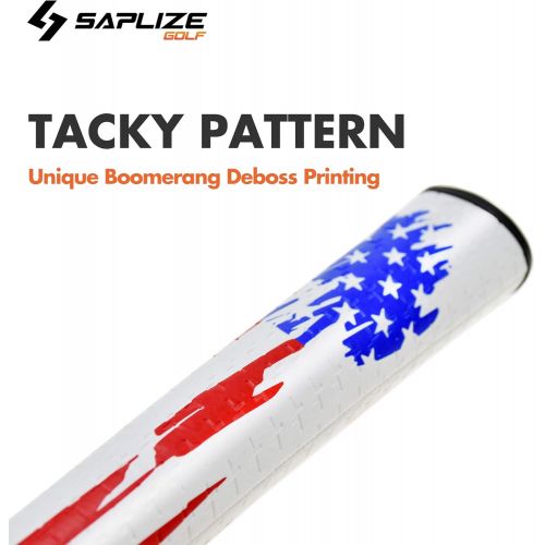  SAPLIZE Golf Putter Grip, Midsize, Lightweight Golf Grips, Pistol Shape Anti-Slip Pattern - Choose Between USA Flag Series, Excellent Push for Golfer