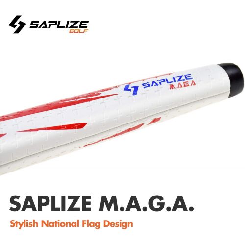  SAPLIZE Golf Putter Grip, Midsize, Lightweight Golf Grips, Pistol Shape Anti-Slip Pattern - Choose Between USA Flag Series, Excellent Push for Golfer