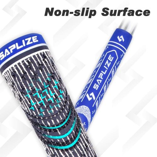  SAPLIZE Golf Grips, Choose Between 13 Grips and 13 Grips with Full Regripping Kit, 6 Colors Optional, Standard/Midsize, All Weather Multi Compound Hybrid Golf Club Grips