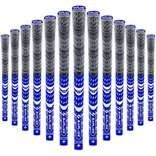  SAPLIZE Golf Grips, Choose Between 13 Grips and 13 Grips with Full Regripping Kit, 6 Colors Optional, Standard/Midsize, All Weather Multi Compound Hybrid Golf Club Grips