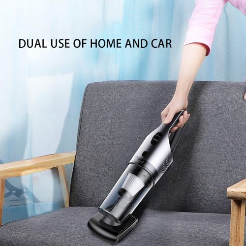  SAQIMA Smart Home SAQIMA Vacuum Cleaner Hand-Held Strong Suction Household Car Dual-Use Mini Small Car Wireless High Speed Roller Brush (Wireless+Roller Brush)