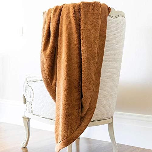  SARANONI Oversized Super Soft Comfy Lush 60 x 80 Adult Extra Large Blanket, (Feather | Umber)