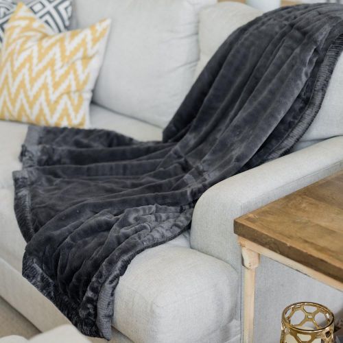  SARANONI Oversized Super Soft Comfy Lush 60 x 80 Adult Extra Large Blanket, (Feather | Umber)