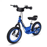 SARKI 12 Balance Bike with Brake & Bell System for Kids Toddles, No Pedal Training Walking Bicycle Include Stand & Inflator, Adjustable Handlebar & Seat for Ages 2 to 6 Years Old