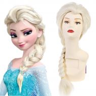 SARLA Frozen Elsa Princess Cosplay Wig Snow Queen For Child Synthetic Movie Long Blonde Costumes...