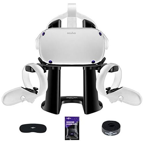  [아마존베스트]SARLAR VR Stand, Display Holder for Oculus Quest 2/ Quest/ Rift S/ Valve Index Headset and Touch Controllers Accessories