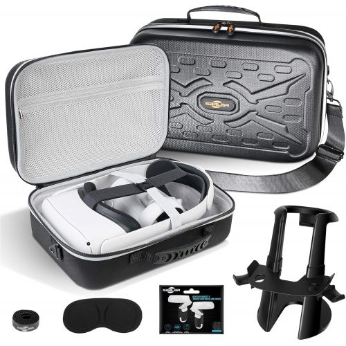  [아마존베스트]SARLAR Fashion Travel Protective Case for Oculus Quest 2 VR Gaming Headset and Tocuh Controllers Accessories Carrying Bag, Includes Multiple Oculus Quest 2 Accessories