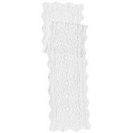 SARO LIFESTYLE 869 Crochet Tablecloths, 54-Inch, Square, White