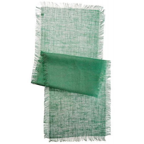  SARO LIFESTYLE Burlap Collecti JU209.SE2070B Mari Sati Oblong Runners (1 Pack), 20 x 70, Sea Green