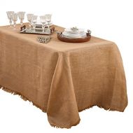 SARO LIFESTYLE JU209 Mari Sati Tablecloths, 90 by 132-Inch, Oblong, Natural