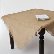 SARO LIFESTYLE JU209 Mari Sati Tablecloths, 60-Inch, Square, Natural