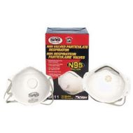 12 Pack SAS Safety 8611 N95 Rated Particulate Respirator / Dust Mask with Exhalation Valve - 10 per Package