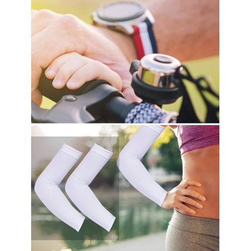  SATINIOR 2 Pieces Bike Water Bottle Holder Aluminum Bicycle Bottle Cage Mount, 1 Piece Bike Frame Chain Protective, 1 Piece Face Cover Headwrap, 1 Piece Bike Bell Ring and 1 Pair Arm Sleeve