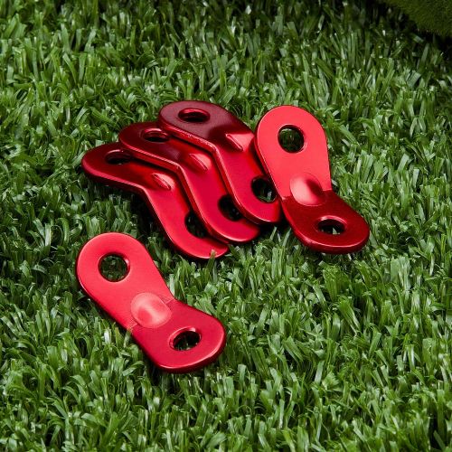  SATINIOR 20 Pieces Aluminum Alloy Guyline Cord Adjuster Tent Tensioners Rope Adjuster Tent Rope Adjusters for Outdoor Camping Hiking, Red