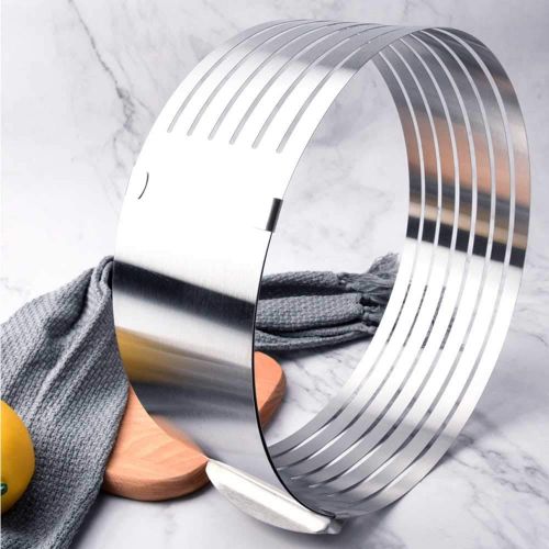  Cookie Cutter|Cake Molds|Steel Adjustable Retractable Circular Ring Cake Layered Slicer Cutter Mold DIY Cake Tools Baking Accessories|By SAULLA