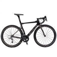 SAVADECK Phantom 5.0 700C Carbon Fiber Road Bike Cycling Bicycle with SRAM Force 22 Speed Group Set Michelin 25C Tire and Fizik Saddle