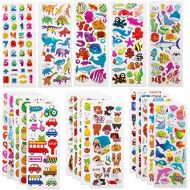 [아마존베스트]SAVITA 3D Stickers for Kids & Toddlers 500+ Puffy Stickers Variety Pack for Scrapbooking Bullet Journal Including Animal, Numbers, Fruits, Fish, Dinosaurs, Cars and More