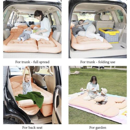  SAYGOGO SUV Air Mattress Camping Bed Cushion Pillow - Inflatable Thickened Car Air Bed Mattress with Electric Air Pump Portable Sleeping Pad for Travel Camping Upgraded Version -Be