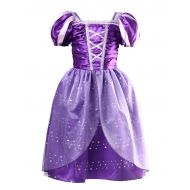 SAYOO Little Girls Princess Rapunzel Dress Costume
