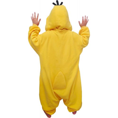  할로윈 용품SAZAC Kigurumi - Pokemon - Psyduck - Onesie Jumpsuit Halloween Costume -Kids Size (5-9 Year Old)