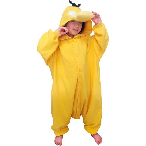  할로윈 용품SAZAC Kigurumi - Pokemon - Psyduck - Onesie Jumpsuit Halloween Costume -Kids Size (5-9 Year Old)