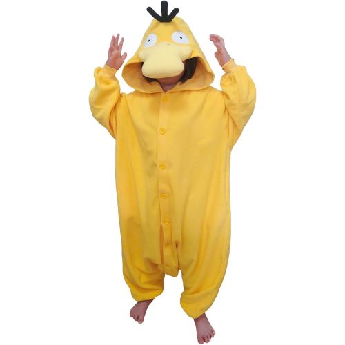  할로윈 용품SAZAC Kigurumi - Pokemon - Psyduck - Onesie Jumpsuit Halloween Costume -Kids Size (5-9 Year Old)