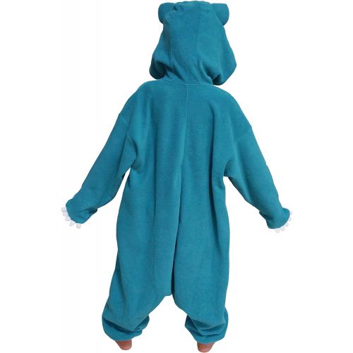  할로윈 용품SAZAC Kigurumi - Pokemon - Snorlax - Onesie Jumpsuit Halloween Costume - Kids Size (5-9 Year Old) Blue