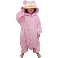 SAZAC Kigurumi - Pokemon - Slowpoke - Onesie Jumpsuit Halloween Costume -Kids Size (5-9 Year Old) Pink
