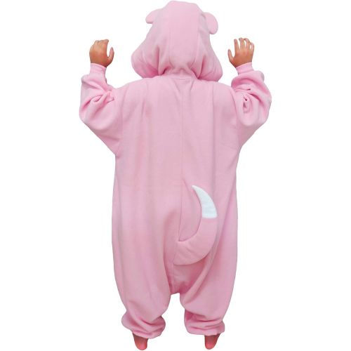  할로윈 용품SAZAC Kigurumi - Pokemon - Slowpoke - Onesie Jumpsuit Halloween Costume -Kids Size (5-9 Year Old) Pink
