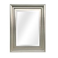 SBC Decor Giulietta Wall Mirror 34 1/4 x 46 1/4 x 1 3/4 Satin Silver