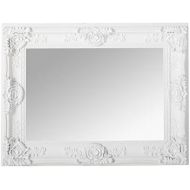 SBC Decor Mayfair Wall Mirror, 35.5 x 48, Matt White