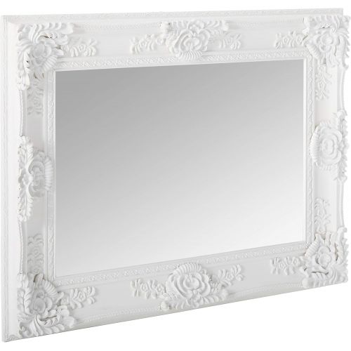  SBC Decor Mayfair Wall Mirror, 35.5 x 48, Matt White