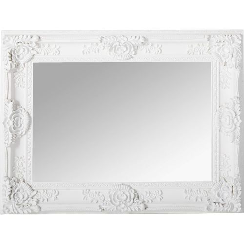  SBC Decor Mayfair Wall Mirror, 35.5 x 48, Matt White