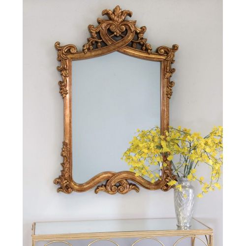  SBC Decor Catherine Wall Mirror, 33 X48 5/8X 2, Antique Gold