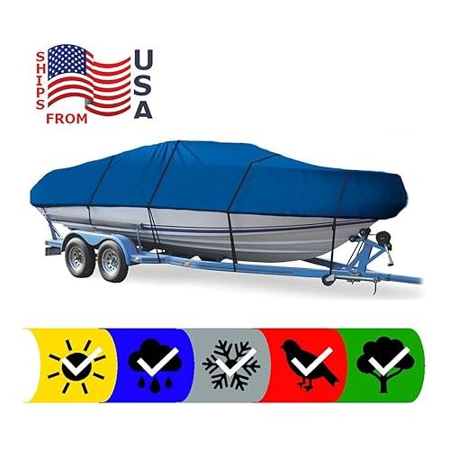  Blue Boat Cover Compatible for SEA DOO Utopia 185 2001 2002 2003 2004 2005, Travel Storage Mooring