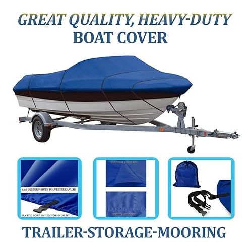  Blue, Boat Cover Compatible for Stingray 190 LS/LX BOWRIDER I/O 2000 2001 2002 2003