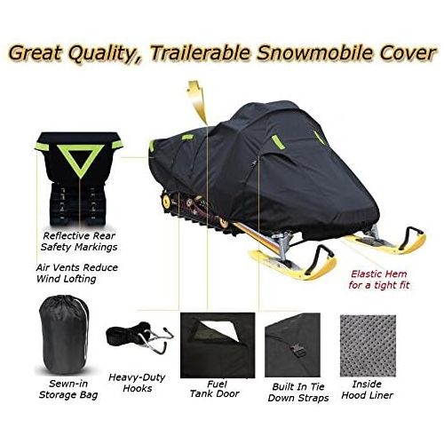  [아마존베스트]SBU Trailerable Snowmobile Snow Machine Sled Cover Polaris 600 INDY SP 121 2013-2018