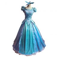 SBcosplay Princess Ariel Dress Cosplay Costume Fancy Princess Cosplay Halloween Dress for Women Adult Ariel Dress