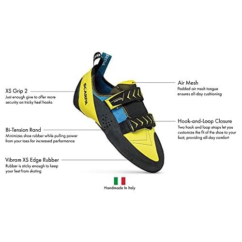  [아마존베스트]SCARPA Vapor V Climbing Shoe - Mens Ocean/Yellow