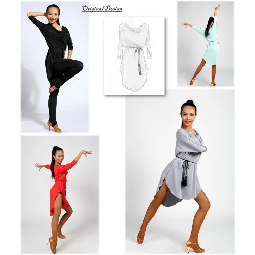  GloriaDance G1007 Latin Ballroom Dance Professional Loose Comfortable Swing Tops Dress