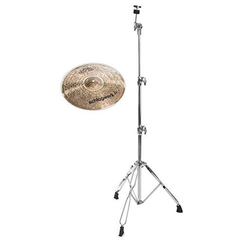  [아마존베스트]Schlagwerk CCR14 Cajon CrashRide 14 Cymbal Stand Set (14 Cajon CrashRide made of B20 Bronze, Hand Hammered, Suitable for Hand, Rods or Sticks in Set Including Double Braced Cymbal