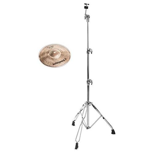  [아마존베스트]Schlagwerk CS10 Cajon Splash 10 Inch Cymbal Stand Set (Professional 10 Inch Cajon Splash Made of B20 Bronze, Hand Hammer for Quick Response in Set Including Double Braced Cymbal St