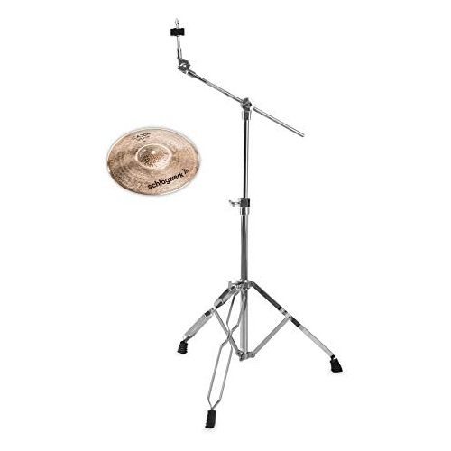  [아마존베스트]Schlagwerk CS10 Cajon Splash 10 Inch Boom Cymbal Stand Set (Professional 10 Inch Cajon Splash from B20 Bronze, Hand Hammerd for Quick Response in Set Including Double Braced Boom C