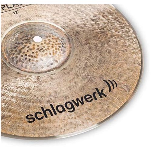  [아마존베스트]Schlagwerk CS12 Cajon Splash Cymbal 12 Inches + Keepdrum Cajon Brushes Red