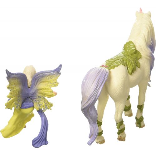  [아마존 핫딜]  [아마존핫딜]Schleich 70565 Fairy Sera with Blossom Unicorn Figurine Toy, Multicolor