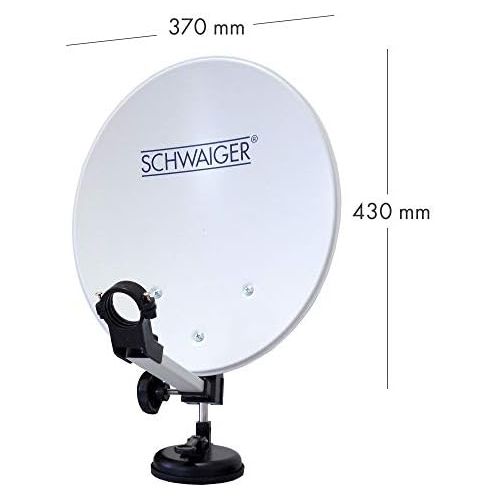  [아마존베스트]-Service-Informationen SCHWAIGER -9604- Camping-Sat-Anlage digital komplett / Camping-Zubehoer / Camping Satelitenschuessel / Sat Koffer / Single LNB / Sat Receiver HD / Satelliten-Kabel 10 m / Sat Antenne