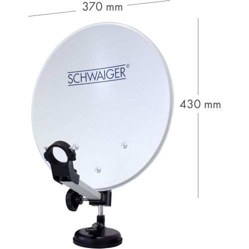  [아마존베스트]-Service-Informationen SCHWAIGER -9604- Camping-Sat-Anlage digital komplett / Camping-Zubehoer / Camping Satelitenschuessel / Sat Koffer / Single LNB / Sat Receiver HD / Satelliten-Kabel 10 m / Sat Antenne
